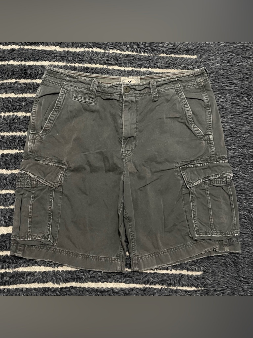 Vintage Y2k American Eagle Cargo Shorts Classic Size 38 Baggy Heavy Outdoor